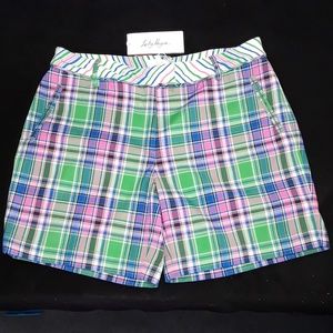 Gulf or tennis shorts, size 10, plaid.